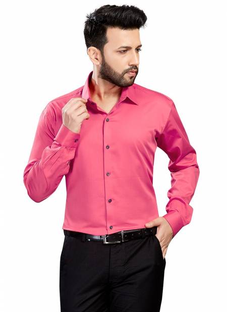 Outluk 1427 Office Wear Cotton Satin Mens Shirt Collection 1427-ROSE